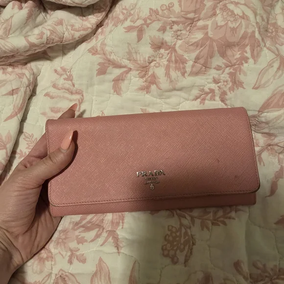 Prada Saffiano Leather Wallet Clutch in Pink - Picture 6 of 8